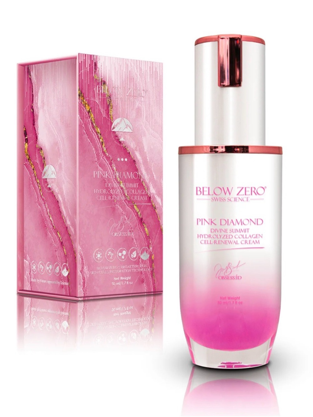 BELOW ZERO Pink Diamond Divine Summit Hydrolyzed Collagen Cell-Renewal Cream